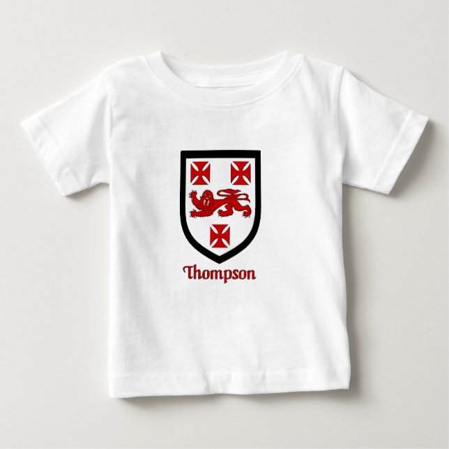 Camiseta Para Bebê Thompson Family Shield (Frente)