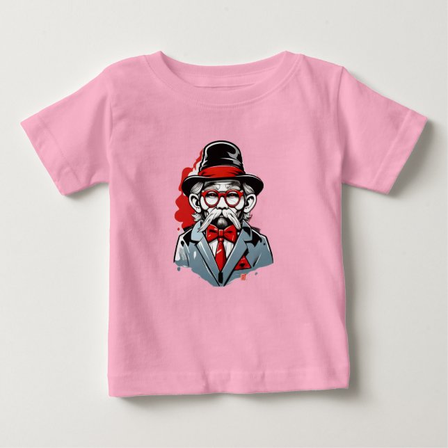 Camiseta Para Bebê Threads de Fusão Urbana: Keith Haring x Bape Japon (Frente)