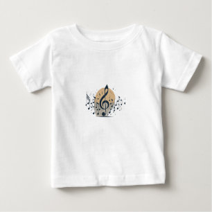 Camiseta Para Bebê Threads Harmonizados: Onde Música Encontra Moda