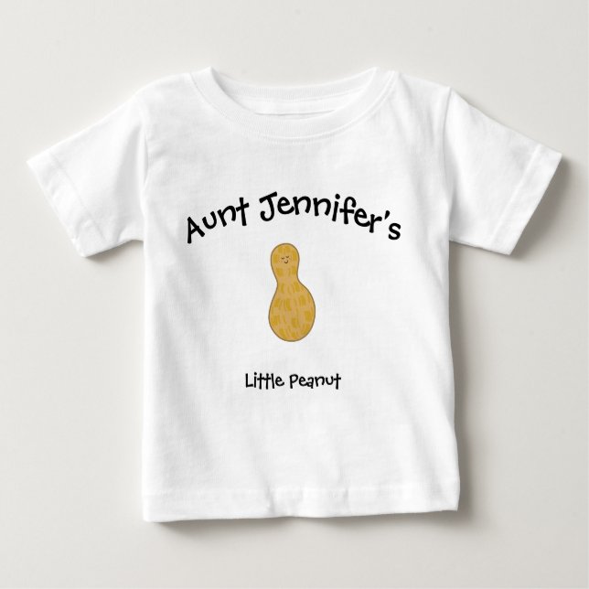 Camiseta Para Bebê Tia Baby Clothes Peanut Niece Nephew (Frente)
