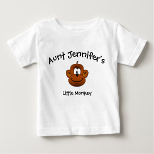 Camiseta Para Bebê Tia Bebê Roupa Pequeno Macaco Sobrinho