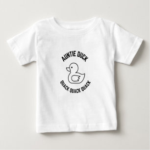 Camiseta Para Bebê Tia duck Quack Quack Quack