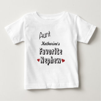 Camiseta Para Bebê Tia Favorito Sobrinho Bebê T-shirt personalizado
