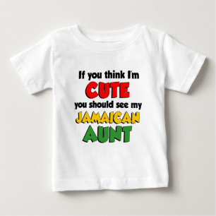 Camiseta Para Bebê Tia jamaicana tão bonita