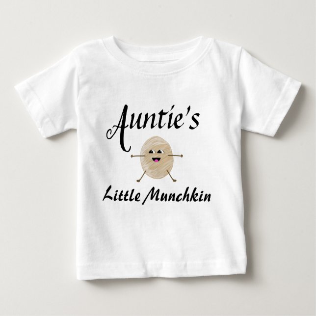Camiseta Para Bebê Tia Little Munchkin Niece Nephew Cute Toddler (Frente)