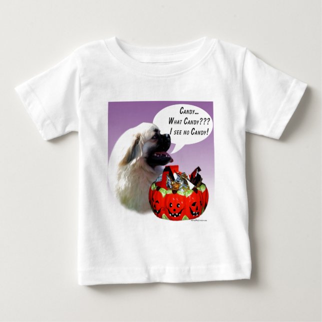 Camiseta Para Bebê Tibetano - espanhol Halloween Candy (Frente)