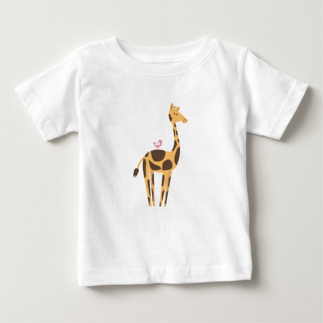 Camiseta Para Bebê Tichert baby kids animaux  (Frente)