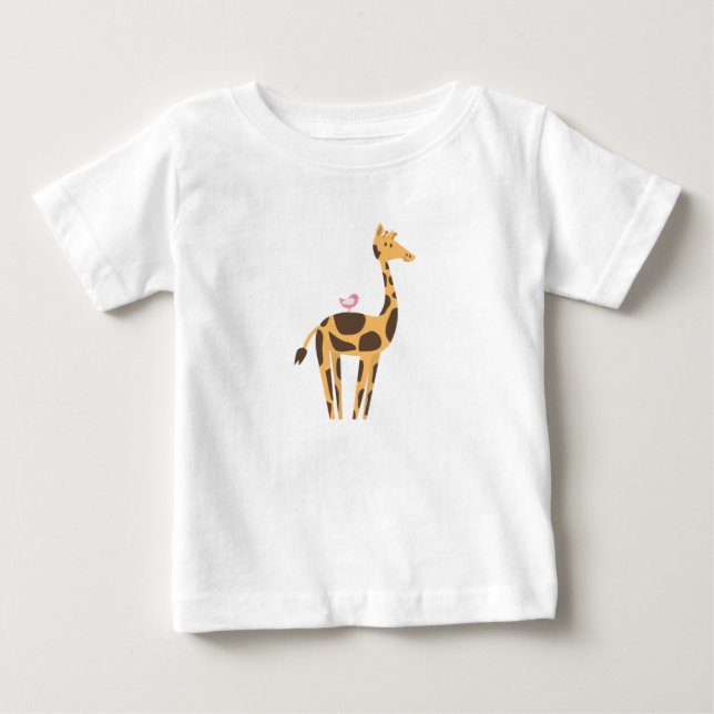 Camiseta Para Bebê Tichert bebê crianças animais  (Frente)