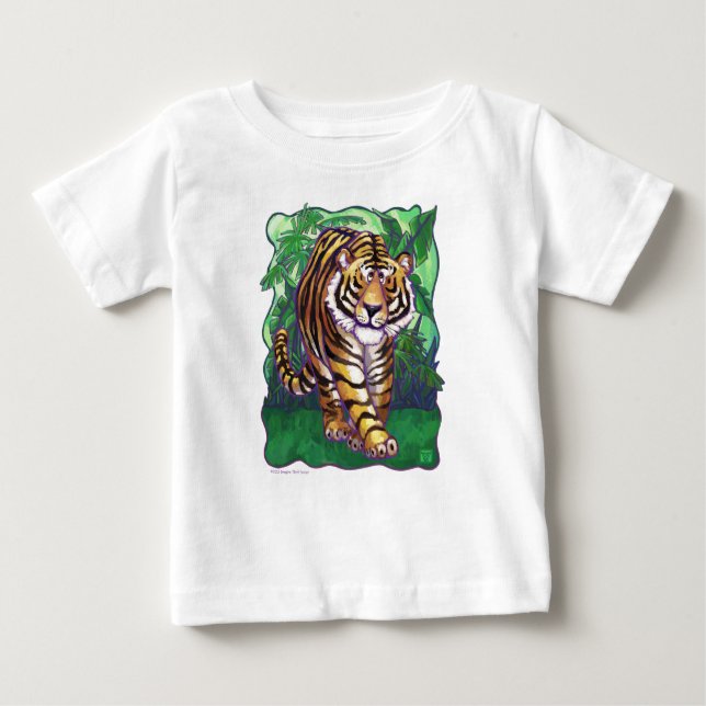 Camiseta Para Bebê Tiger T-Shirts (Frente)