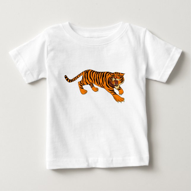 Camiseta Para Bebê Tigre (Frente)