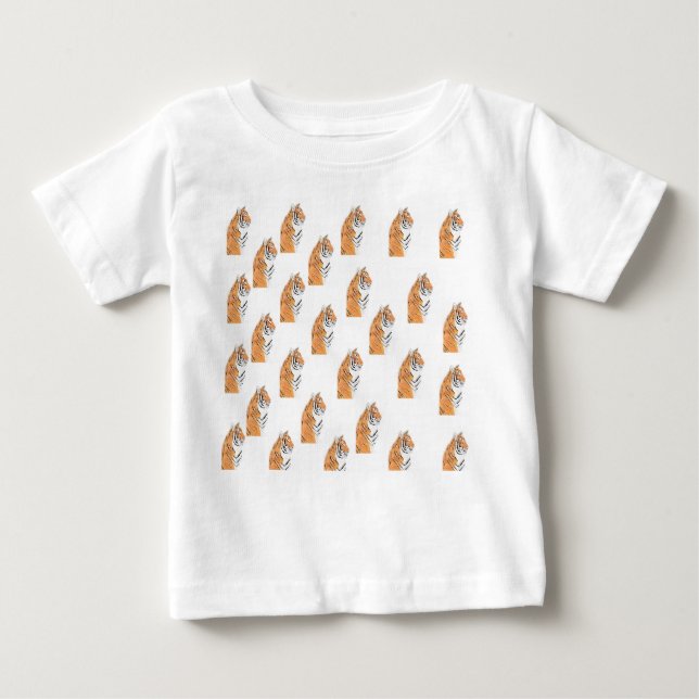 Camiseta Para Bebê Tigre (Frente)