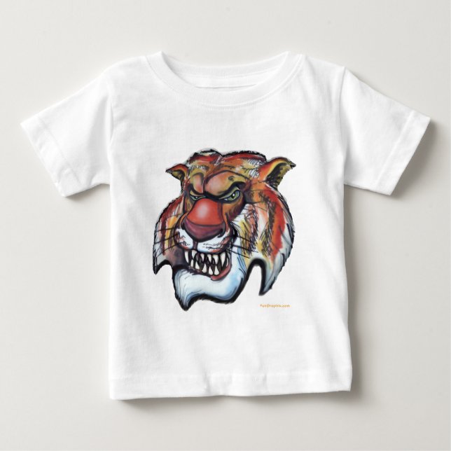 Camiseta Para Bebê Tigre (Frente)