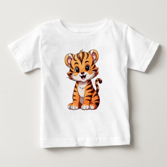Camiseta Para Bebê Tigre-bebê (Frente)