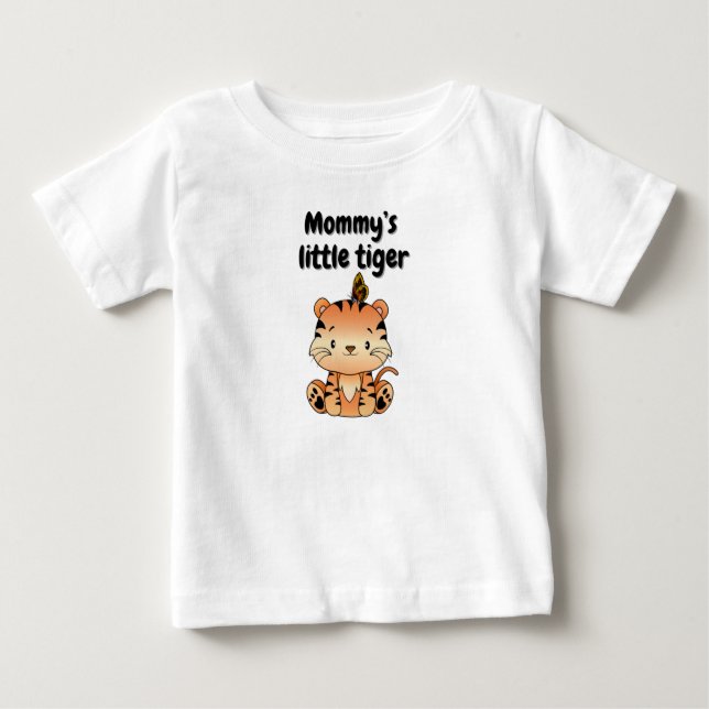 Camiseta Para Bebê Tigre de mamãe (Frente)
