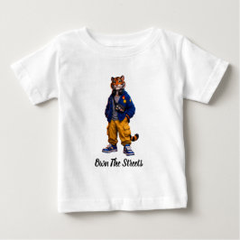 Camiseta Para Bebê Tigre Legal em Arte de Streetwear - Estilo Urbano