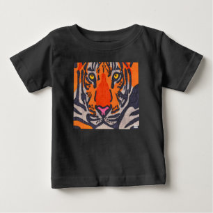 Camiseta Para Bebê Tigre (preto) - T-shirt de bebé