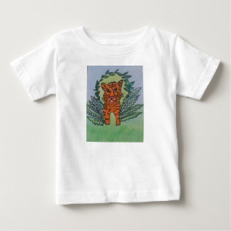 Camiseta Para Bebê tigre selvagem