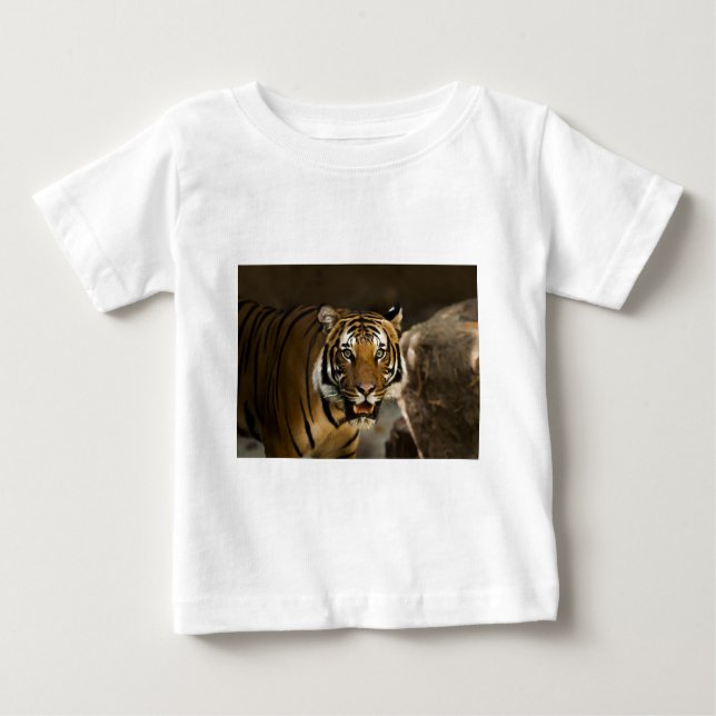 Camiseta Para Bebê Tigre Siberiano (Frente)