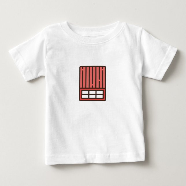 Camiseta Para Bebê tijolo (Frente)
