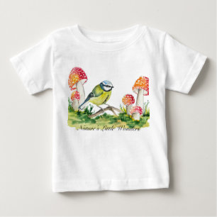 Camiseta Para Bebê Tinta Azul e Água-Marinha de Fly Agaric