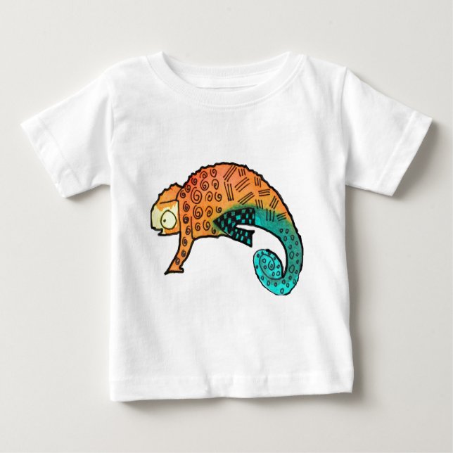 Camiseta Para Bebê Tinta de Chameleon (Frente)