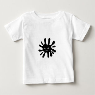 Camiseta Para Bebê Tinta Negra Irritada