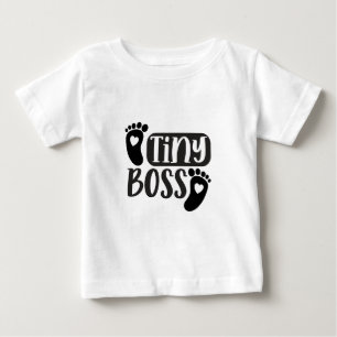 Camiseta Para Bebê Tiny Boss - Pequena Dama Chefe