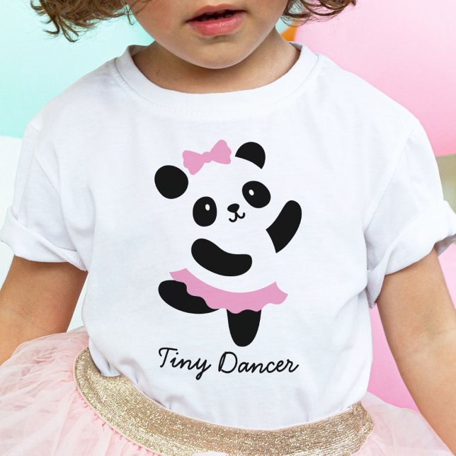 Camiseta Para Bebê Tiny Dançer Dançando Panda Ballerina T-Shirt (Criador carregado)