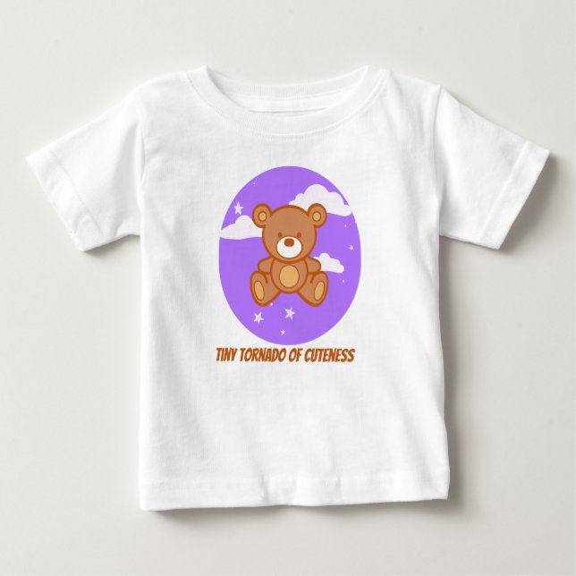 Camiseta Para Bebê Tiny Tornado of Cuteness (Frente)