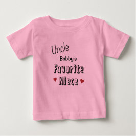 Camiseta Para Bebê Tio Favorito Sobrinha Bebê T-shirt personalizado