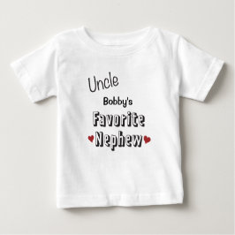 Camiseta Para Bebê Tio Favorito Sobrinho Bebê T-shirt personalizado