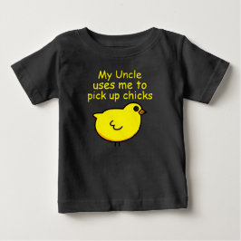Camiseta Para Bebê Tio hilariamente engraçado e franguinha fofa