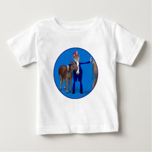 Camiseta Para Bebê Tio Sam Ama Burros