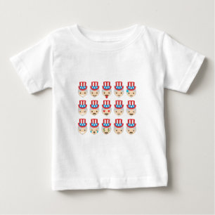 Camiseta Para Bebê tio sam emoji