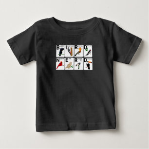 Camiseta Para Bebê Tipo de pássaros