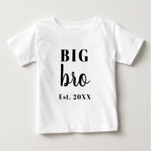 Camiseta Para Bebê Tipo moderno texto editável ano estabelecido Bro