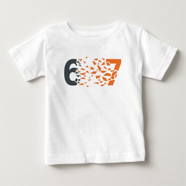 Camiseta Para Bebê Tipografia Abstrata 67 (Frente)