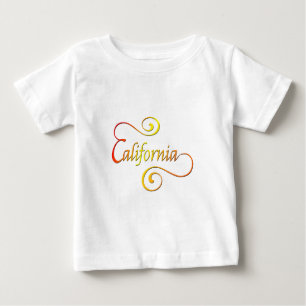 Camiseta Para Bebê Tipografia da Califórnia