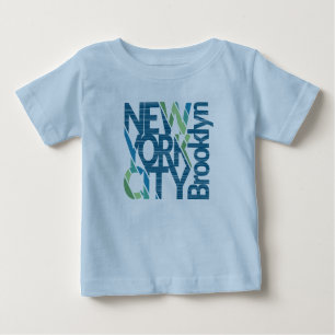 Camiseta Para Bebê Tipografia de Brooklyn New York