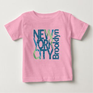 Camiseta Para Bebê Tipografia de Brooklyn New York