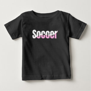 Camiseta Para Bebê Tipografia de Futebol Arte Moderna Abstrata Swish