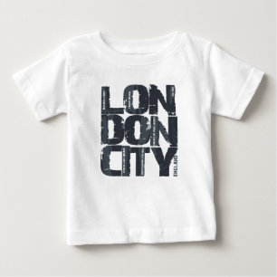 Camiseta Para Bebê Tipografia de Londres, Inglaterra