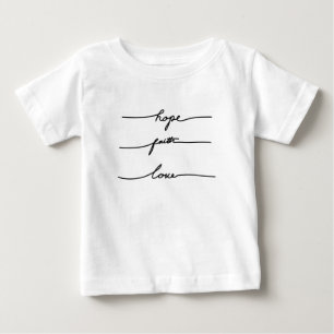 Camiseta Para Bebê Tipografia do autocolante com aspas mínimas, dese