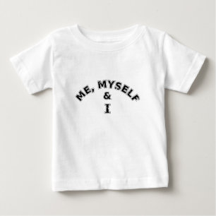 Camiseta Para Bebê Tipografia Eu Eu Mesmo E Eu