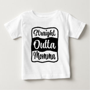 Camiseta Para Bebê Tipografia hetero Outta Momma