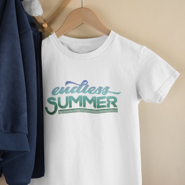 Camiseta Para Bebê Tipografia Interminável de Verão (Criador carregado)