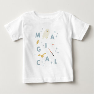 Camiseta Para Bebê Tipografia "Mágica" Hedwigh Gráfica