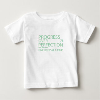 Camiseta Para Bebê Tipografia Motivacional Progresso Supera a Perfeiç