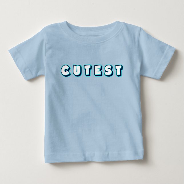 Camiseta Para Bebê Tipografia Neon Jovial (Frente)