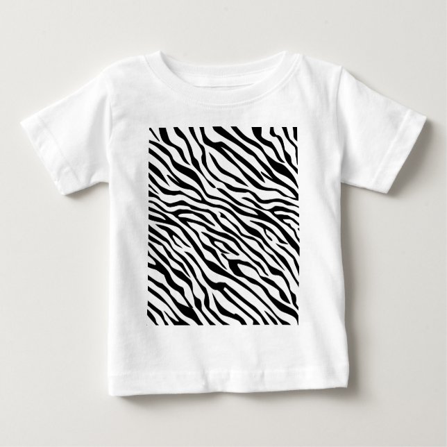 Camiseta Para Bebê Tiras de Zebra Mágica Clique para Personalizar a c (Frente)